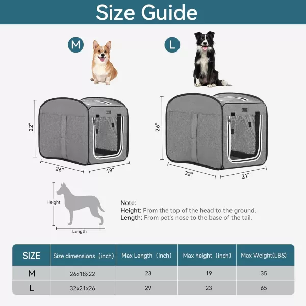 Petsfit Pop Up Collapsible Dog Crate for Small Medium Dogs Waterproof Cat Cage Soft Dog Kennel Carrier for TravelingLight Grey