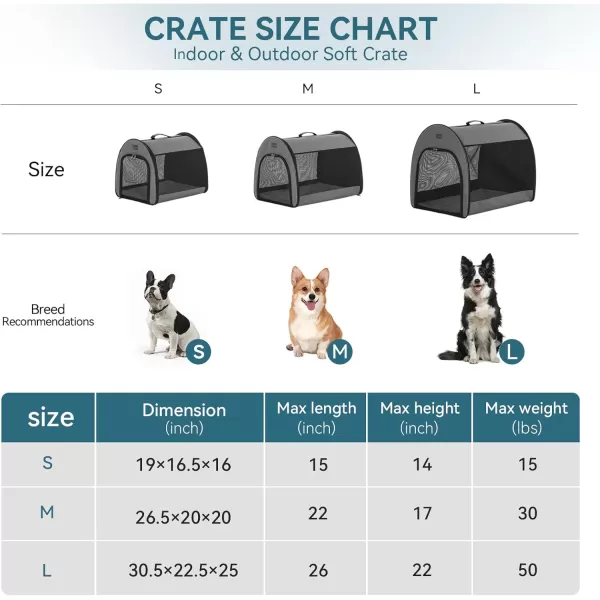 Petsfit Soft Dog Crate for Small Dogs Arch Design Escape Proof Collapsibleampamp Portable Soft Sided Dog Kennel with Handle195 Inch Pet CarrierKhakiGrey