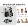 imagePETSFIT Dog Carrier Backpack with Upgraded Waist Protection Design Cat Backpacks for Carrying CatsDogsPuppies Up to 22 Pounds Designed for Hiking Camping Traveling GreyGrey