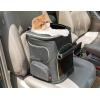 imagePETSFIT Dog Carrier Backpack with Upgraded Waist Protection Design Cat Backpacks for Carrying CatsDogsPuppies Up to 22 Pounds Designed for Hiking Camping Traveling GreyBlack