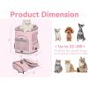 imagePETSFIT Dog Carrier Backpack with Upgraded Waist Protection Design Cat Backpacks for Carrying CatsDogsPuppies Up to 22 Pounds Designed for Hiking Camping Traveling GreyPink