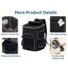 imagePETSFIT Dog Carrier Backpack with Upgraded Waist Protection Design Cat Backpacks for Carrying CatsDogsPuppies Up to 22 Pounds Designed for Hiking Camping Traveling GreyBBlack
