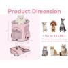 imagePETSFIT Dog Carrier Backpack with Upgraded Waist Protection Design Cat Backpacks for Carrying CatsDogsPuppies Up to 22 Pounds Designed for Hiking Camping Traveling GreyBPink