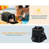 imagePETSFIT Dog Carrier Backpack with Upgraded Waist Protection Design Cat Backpacks for Carrying CatsDogsPuppies Up to 22 Pounds Designed for Hiking Camping Traveling GreyBBlack