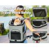 imagePETSFIT Dog Carrier Backpack with Upgraded Waist Protection Design Cat Backpacks for Carrying CatsDogsPuppies Up to 22 Pounds Designed for Hiking Camping Traveling GreyBGrey