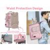 imagePETSFIT Dog Carrier Backpack with Upgraded Waist Protection Design Cat Backpacks for Carrying CatsDogsPuppies Up to 22 Pounds Designed for Hiking Camping Traveling GreyPink