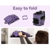 imagePETSFIT Dog Carrier Backpack with Upgraded Waist Protection Design Cat Backpacks for Carrying CatsDogsPuppies Up to 22 Pounds Designed for Hiking Camping Traveling GreyPurple