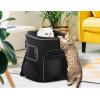imagePETSFIT Dog Carrier Backpack with Upgraded Waist Protection Design Cat Backpacks for Carrying CatsDogsPuppies Up to 22 Pounds Designed for Hiking Camping Traveling GreyBlack