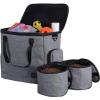 imagePetsfit Dog Travel Bag Airline Approved Tote Organizer with 2 Lined Pet Food Containers and 1 Waterproof Beach Blanket