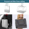 imagePetsfit Portable Cat Crate with Litter Box and Soft Cushion Cat Collapsible Pop Up Cat Kennel with Carrying Bag for TravelGraywith lid