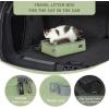 imagePetsfit Portable Cat Crate with Litter Box and Soft Cushion Cat Collapsible Pop Up Cat Kennel with Carrying Bag for TravelGreen