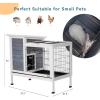 imagePetsfit Rabbit Hutch Indoor Guinea Pig Cages Bunny Cage with Pull Out Tray Bunny Guinea Pig Cage Hutch OutdoorredGrey
