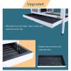 imagePetsfit Rabbit Hutch Indoor Guinea Pig Cages Bunny Cage with Pull Out Tray Bunny Guinea Pig Cage Hutch OutdoorredGrey