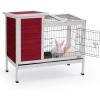 imagePetsfit Rabbit Hutch Indoor Guinea Pig Cages Bunny Cage with Pull Out Tray Bunny Guinea Pig Cage Hutch OutdoorredWine Red