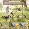 imagePETSFIT Chicken Perch for CoopSolid Wood and Rustproof Iron Roosting Bar with Swing  Ideal for Backyard Poultry Chicken Coops and FarmsEasy to Assemble and CleanSolid