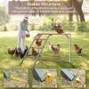 imagePETSFIT Chicken Perch for CoopSolid Wood and Rustproof Iron Roosting Bar with Swing  Ideal for Backyard Poultry Chicken Coops and FarmsEasy to Assemble and CleanBrown