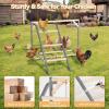 imagePETSFIT Chicken Perch for CoopSolid Wood and Rustproof Iron Roosting Bar with Swing  Ideal for Backyard Poultry Chicken Coops and FarmsEasy to Assemble and CleanSolid