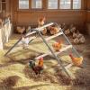 imagePETSFIT Chicken Perch for CoopSolid Wood and Rustproof Iron Roosting Bar with Swing  Ideal for Backyard Poultry Chicken Coops and FarmsEasy to Assemble and CleanSolid