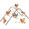 imagePETSFIT Chicken Perch for CoopSolid Wood and Rustproof Iron Roosting Bar with Swing  Ideal for Backyard Poultry Chicken Coops and FarmsEasy to Assemble and CleanSolid