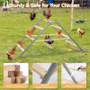 imagePETSFIT Chicken Perch for CoopSolid Wood and Rustproof Iron Roosting Bar with Swing  Ideal for Backyard Poultry Chicken Coops and FarmsEasy to Assemble and CleanSolid
