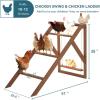 imagePETSFIT Chicken Perch for Pets Healthy and Happy4 Chicken Roosting Bars with Swing Fit for 810 ChickensIdeal for Backyard CoopsFarmsEasy to Assemble and Clean