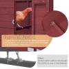 imagePETSFIT Outdoor Wooden Chicken Coop MultiLevel Hen House Poultry Cage wRamps Run Nesting Box Wire Fence 4 Access Areas Removable Bottom for Easy CleaningRed55L x 265W x 28H