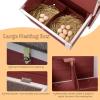 imagePETSFIT Outdoor Wooden Chicken Coop MultiLevel Hen House Poultry Cage wRamps Run Nesting Box Wire Fence 4 Access Areas Removable Bottom for Easy CleaningRed55L x 265W x 28H