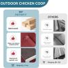 imagePETSFIT Outdoor Wooden Chicken Coop MultiLevel Hen House Poultry Cage wRamps Run Nesting Box Wire Fence 4 Access Areas Removable Bottom for Easy CleaningRed55L x 265W x 28H