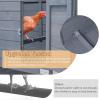 imagePETSFIT Outdoor Wooden Chicken Coop MultiLevel Hen House Poultry Cage wRamps Run Nesting Box Wire Fence 4 Access Areas Removable Bottom for Easy CleaningGrey55L x 265W x 28H