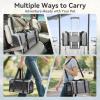 imagePETSFIT SoftSided Cat Carriers ampamp Car Seats with Patent Safe Buckles ClipOn Harness18quotx11quotx11quot Airline Approved Pet Carrier  9 lbs Capacity Cyan BlueAGray