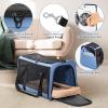 imagePETSFIT SoftSided Cat Carriers ampamp Car Seats with Patent Safe Buckles ClipOn Harness18quotx11quotx11quot Airline Approved Pet Carrier  9 lbs Capacity Cyan BlueABlue