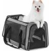 imagePETSFIT SoftSided Cat Carriers ampamp Car Seats with Patent Safe Buckles ClipOn Harness18quotx11quotx11quot Airline Approved Pet Carrier  9 lbs Capacity Cyan BlueBGray
