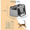 imagePETSFIT SoftSided Cat Carriers ampamp Car Seats with Patent Safe Buckles ClipOn Harness18quotx11quotx11quot Airline Approved Pet Carrier  9 lbs Capacity Cyan BlueBGray