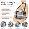 imagePETSFIT SoftSided Cat Carriers ampamp Car Seats with Patent Safe Buckles ClipOn Harness18quotx11quotx11quot Airline Approved Pet Carrier  9 lbs Capacity Cyan BlueAGray