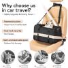 imagePETSFIT SoftSided Cat Carriers ampamp Car Seats with Patent Safe Buckles ClipOn Harness18quotx11quotx11quot Airline Approved Pet Carrier  9 lbs Capacity Cyan BlueABlack