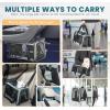 imagePETSFIT SoftSided Cat Carriers ampamp Car Seats with Patent Safe Buckles ClipOn Harness18quotx11quotx11quot Airline Approved Pet Carrier  9 lbs Capacity Cyan BlueBCyan blue