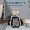 imagePETSFIT SoftSided Cat Carriers ampamp Car Seats with Patent Safe Buckles ClipOn Harness18quotx11quotx11quot Airline Approved Pet Carrier  9 lbs Capacity Cyan BlueBCyan blue