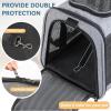 imagePETSFIT SoftSided Cat Carriers ampamp Car Seats with Patent Safe Buckles ClipOn Harness18quotx11quotx11quot Airline Approved Pet Carrier  9 lbs Capacity Cyan BlueBGray