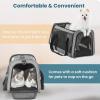 imagePETSFIT SoftSided Cat Carriers ampamp Car Seats with Patent Safe Buckles ClipOn Harness18quotx11quotx11quot Airline Approved Pet Carrier  9 lbs Capacity Cyan BlueBGray