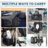 imagePETSFIT SoftSided Cat Carriers ampamp Car Seats with Patent Safe Buckles ClipOn Harness18quotx11quotx11quot Airline Approved Pet Carrier  9 lbs Capacity Cyan BlueBBlack