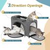 imagePetsfit Airline Approved Pet Carrier for Small Cats 165x86x11 TSA Approved Carrier with Removable DualSided Padding 2Way Placement  Fits Under Most Airplane Seats Escape Proof GrayGrey
