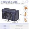 imagePetsfit Airline Approved Pet Carrier for Small Cats 165x86x11 TSA Approved Carrier with Removable DualSided Padding 2Way Placement  Fits Under Most Airplane Seats Escape Proof GrayNavywith lockable zippers