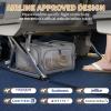 imagePetsfit Airline Approved Pet Carrier for Small Cats 165x86x11 TSA Approved Carrier with Removable DualSided Padding 2Way Placement  Fits Under Most Airplane Seats Escape Proof GrayGraywith lockable zippers