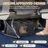 imagePetsfit Airline Approved Pet Carrier for Small Cats 165x86x11 TSA Approved Carrier with Removable DualSided Padding 2Way Placement  Fits Under Most Airplane Seats Escape Proof GrayBlackwith lockable zippers