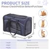 imagePetsfit Airline Approved Pet Carrier for Small Cats 165x86x11 TSA Approved Carrier with Removable DualSided Padding 2Way Placement  Fits Under Most Airplane Seats Escape Proof GrayNavy