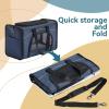 imagePetsfit Airline Approved Pet Carrier for Small Cats 165x86x11 TSA Approved Carrier with Removable DualSided Padding 2Way Placement  Fits Under Most Airplane Seats Escape Proof GrayNavy