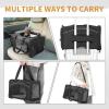 imagePetsfit Airline Approved Pet Carrier for Small Cats 165x86x11 TSA Approved Carrier with Removable DualSided Padding 2Way Placement  Fits Under Most Airplane Seats Escape Proof GrayBlackwith lockable zippers
