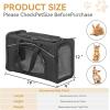 imagePetsfit Airline Approved Pet Carrier for Small Cats 165x86x11 TSA Approved Carrier with Removable DualSided Padding 2Way Placement  Fits Under Most Airplane Seats Escape Proof GrayBlackwith lockable zippers