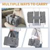 imagePetsfit Airline Approved Pet Carrier for Small Cats 165x86x11 TSA Approved Carrier with Removable DualSided Padding 2Way Placement  Fits Under Most Airplane Seats Escape Proof GrayGraywith lockable zippers