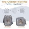 imagePetsfit Airline Approved Pet Carrier for Small Cats 165x86x11 TSA Approved Carrier with Removable DualSided Padding 2Way Placement  Fits Under Most Airplane Seats Escape Proof GrayGraywith lockable zippers